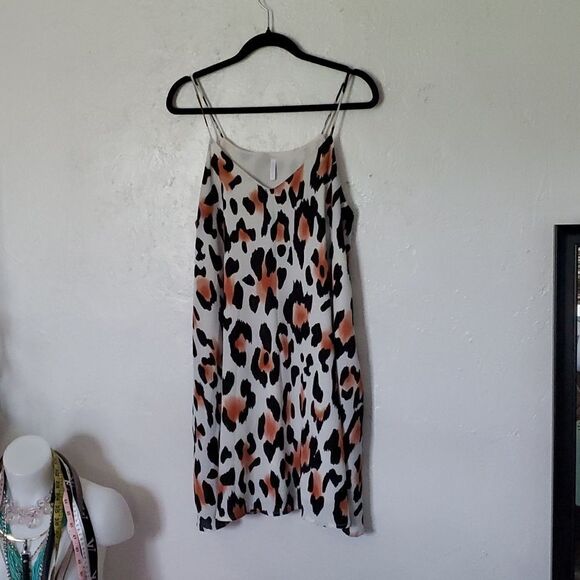 Pinkblush Leaport Print Tank Mini Dress Size L - Picture 1 of 7